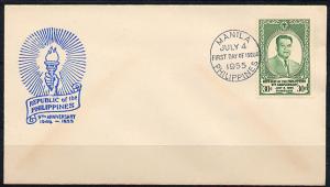 Philippines Republic FDC of Scott # 623, 1955-0704