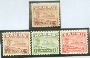 Nauru #17/17a-19a Unused Single