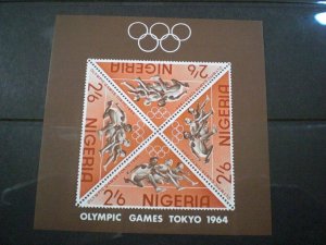 1964 Nigeria Olympic Games Tokyo 64 Scott # 168a SS MNH lt 61