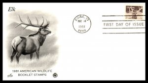 US 1880-1889 Wildlife PCS Artcraft Variety Set of Ten U/A FDC