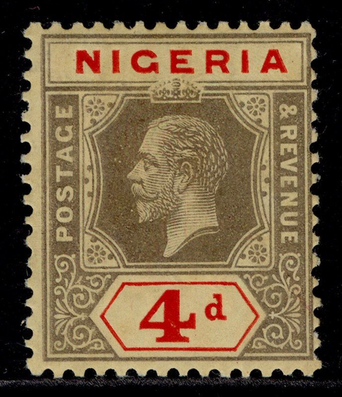 NIGERIA GV SG6, 4d black & red/yellow, M MINT. 