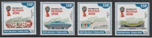Togo 2018 Mi.? Overch. ovpt. 'FRANCE CHAMPION' FIFA World Cup HOLOGRAM