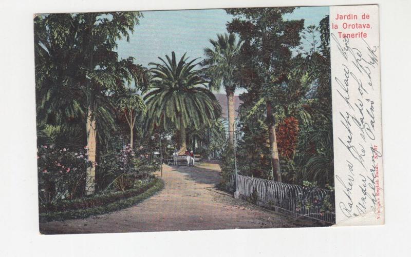 SPAIN, 1908 ppc. Tenerife, Orotava Garden, 10c. SANTA CRUZ to Australia.