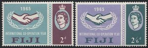 FIJI  1965 Sc 213-14 Mint LH  VF, ICY Cooperation Year