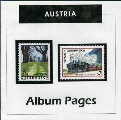 Austria CD-Rom Stamp Album 1850-2019 Color Illustrated Album Pages Update