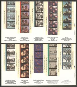 CANADA Sc# 1615 - 1616 MNH FVF Set2 x Sheetlet Film Industry