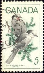 Bird, Gray Jays, Canada SC#478 used