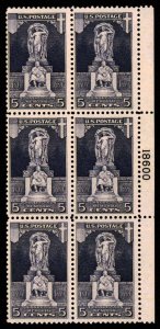 US. #628 JOHN ERICSSON ISSUE PLATE BLOCK - 1926 - OGNH - VF+ - $82.50 (E#0350) 