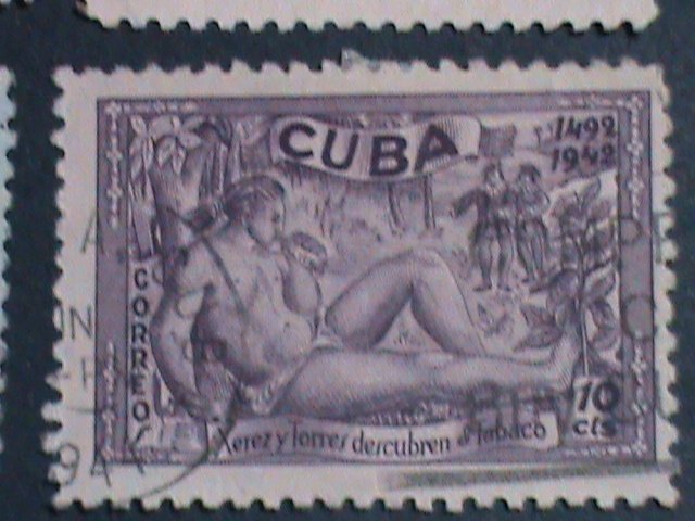 ​CUBA-SIX PICTORIAL CUBA LARGE USED-VERY OLD STAMP-VERY FINE PLEASE WATCH
