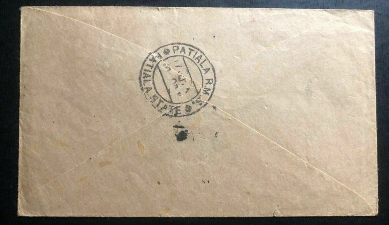 1940 Patiala India Censored Cover To Buitenzorg Netherlands Indies