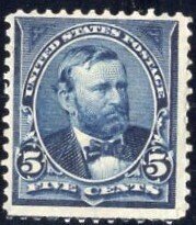 5 cent dark blue 1898 unused Grant SC281