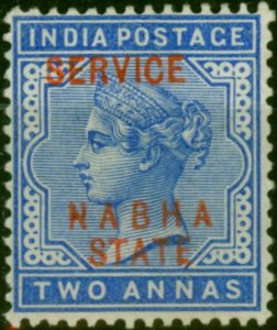 Nabha 1885 2a Dull Blue SG03 Fine MM