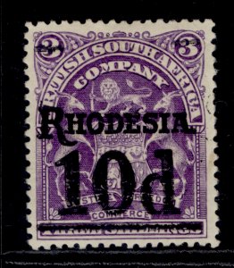 RHODESIA EDVII SG117, 10d on 3s deep violet, M MINT. Cat £18.