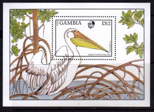 Gambia 1988 Great White Pelican Mint MNH Miniature Sheet SC 727