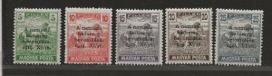 HUNGARY SC# 306-310   FVF/MH
