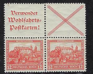 Germany Scott # B46 (2), label X, label A3, mint nh, se-tenant, Mi # S100+S101
