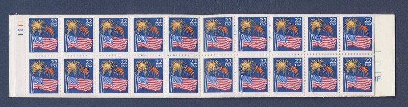 USA - Scott 2276a - BK156 - MNH complete booklet - 15 ct x 22 - Flag & Fireworks