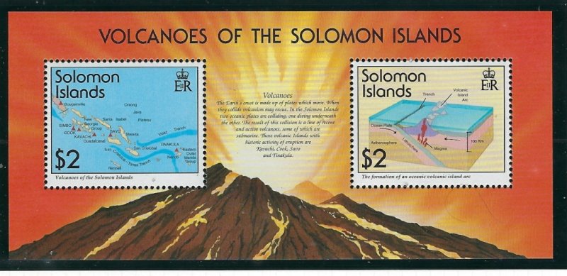Solomon Is 783 MNH 1994 Volcanoes of the Solomon Is S/S