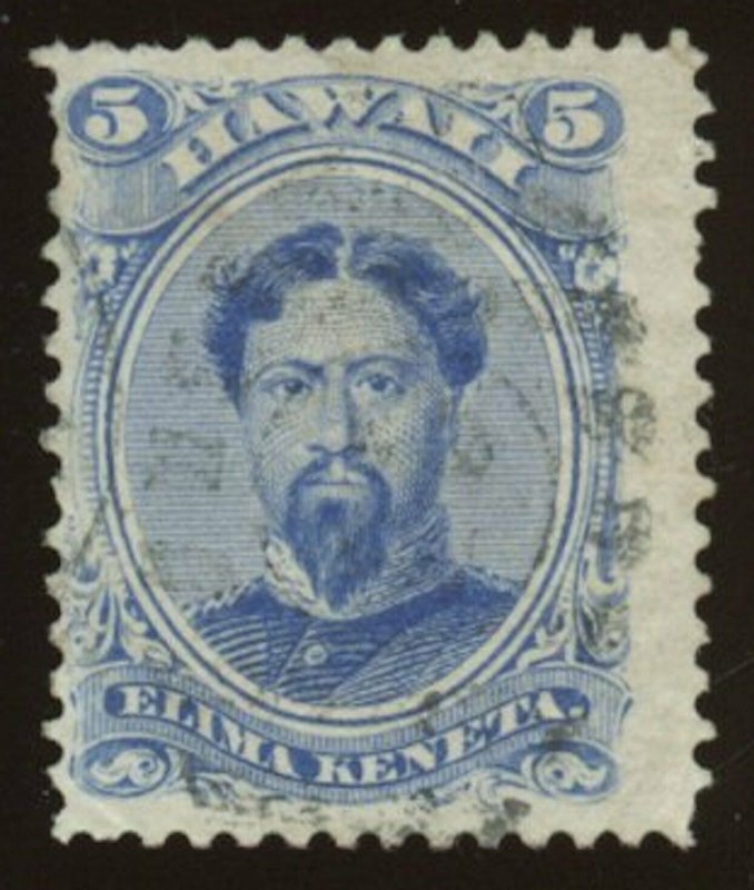 Hawaii - Sc# 32, Used.  1866 King Kamehameha. 2021 SCV $30.00