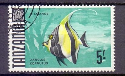 Tanzania   #32  cancelled  1967    fish    5sh