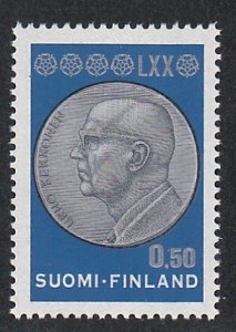 Finland # 500, President Kekkonen 70th Birthday, Mint NH, 1/2 Cat.