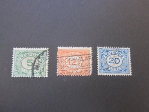 Netherlands 1921 Sc 107-109 FU