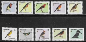 Zimbabwe Scott #'s 976 - 985 MNH