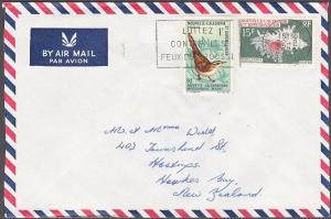 NEW CALEDONIA 1970 cover NOUMEA to New Zealand - Birds & Shell.............53881
