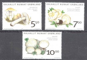 Greenland Sc# 476-478 MNH 2006 Mushrooms