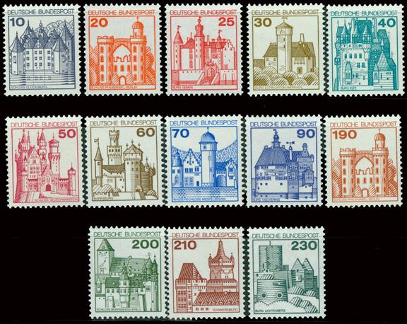 Scott #1231-42 Buildings MNH