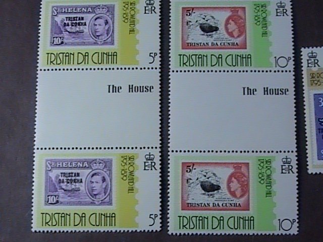 TRISTAN da CUNHA # 260-262-MINT/NH-COMPLETE SET OF CROSS GUTTER PAIRS--1979