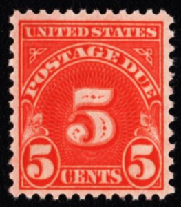 US J83 MNH VF 5 Cent Postage Due Wet Print/Shiny Gum Perforated 11 X 10-1/2