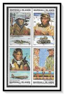 Marshall Islands #500-503 Anniversaries & Events Of WWII 1944 Block MNH