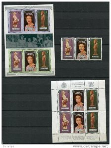 Aitutaki  1978 Sc 166 166d (2)Suvenir Sheets + strip of 3  MNH Queen Elizabeth I