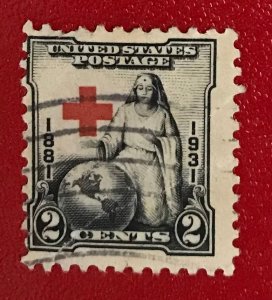 1931 US Sc 702 used 2 cent The greatest mother, Red Cross issue CV$.25 Lot 1665