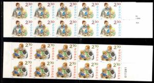 Norway Sc 920a-921a 1987 Christmas stamp booklets mint NH