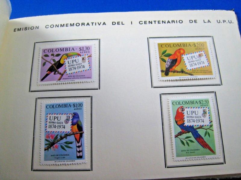 COLUMBIA - SCOTT # C611-23, 825-831  - PRESENTATION FOLDER  -  MNH