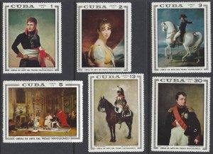 Cuba #1425-7 & 1429-31, MNH paintings Napoleon museum, Havana, issued 1969