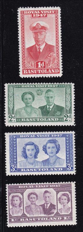 1947 Basutoland MINT Set, Scott # 35 - 38 Visit of the Royal Family