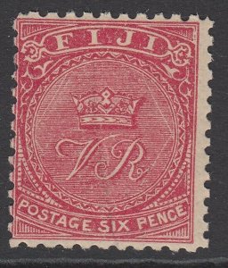 SG 59 Fiji 1878-99 6d Rose. A fine unmounted mint example CAT £55