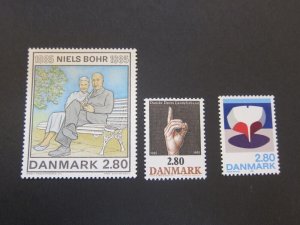 Denmark 1985 Sc 785-87 set MNH