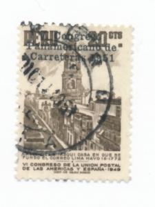 Peru 1951  Scott 450 used - 20c,  5th Pan American Congress of Highways