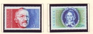 Norway Sc 948-949 1989 Writers stamp set mint NH