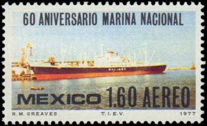 Mexico #C547, Complete Set, 1977, Ships, Never Hinged