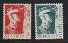 Norway MNH sc# 590-1 King 08CV $4.00