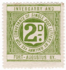 (I.B) Invergarry & Fort Augustus Railway : Letter Stamp 2d
