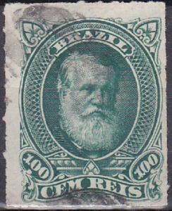 Brazil SC #72 Stamp 1878 Emperor Dom Pedro 100r Used.