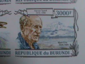 ​BURUNDI STAMP-2012-SC#1345 15TH ANNIVERSARY OF HAROUN TAZIEFF IMPERF-MNH S/S