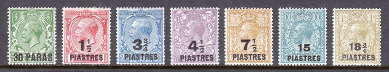 British Levant - Scott #55//61 - MH - Thin/hinge bump on #56 - SCV $12.85