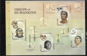 South Africa  #C77  Origin of Human Kind  Souvenir Sheet (MNH) CV$4.75